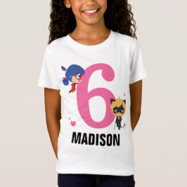 Miraculous Ladybug & Cat Noir Chibi Geburtstag T-Shirt