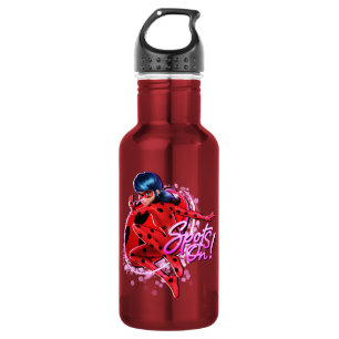 Miraculous Ladybug   Grafische Punkte Edelstahlflasche