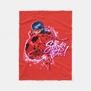 Miraculous Ladybug Grafische Punkte Fleecedecke