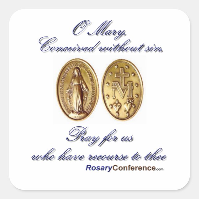 Miraculous Medal Prayer Stickers (Vorderseite)