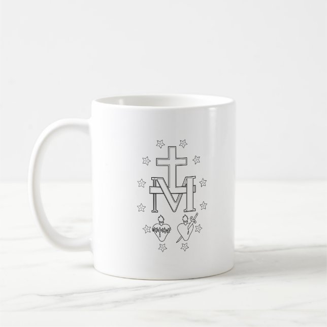 Miraculous Medal (Rear Image) Coffee Mug Kaffeetasse (Links)