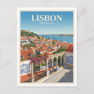 Miradouro de Santa Luzia Lissabon Portugal Postkarte