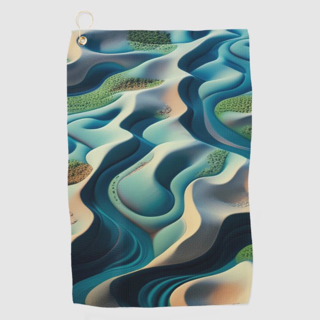 Mirage Currents Golfhandtuch (Vorderseite)