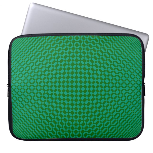 "Mirage"| Emerald Green on Deep Green| Laptopschutzhülle (Vorderseite)
