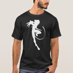 Mirakulöse Silhouette Cat Noir Krallen raus (Weiß) T-Shirt