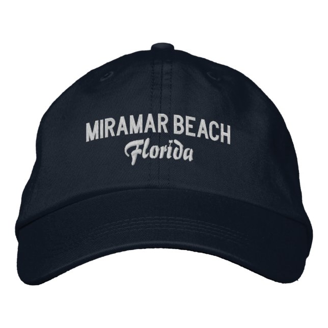 Miramar Beach Florida bestickt Baseballhut Bestickte Baseballkappe (Vorderseite)
