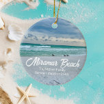 Miramar Beach Florida Schöne Ferien Weihnachten Keramik Ornament<br><div class="desc">Schönes Miramar Beach Florida Weihnachtsgeschenk. Wunderschöne smaragdfarbene Küstenfotografie der Sandpferde am Rand der Meereswellen auf dem Sand. Im Sommer ist Destin hübsch am Meer.</div>