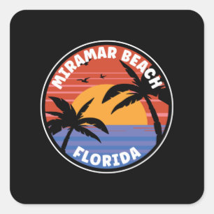 Miramar Beach Florida Sunset Paradise Quadratischer Aufkleber