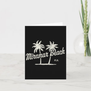Miramar Beach Florida Vintag 70er Palm Trees Graph Karte