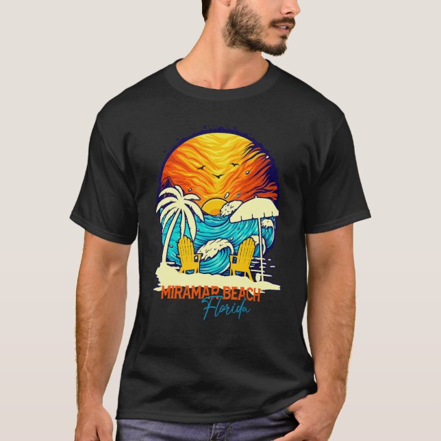 Miramar Beach Sunset Florida Ferien Paare Fami T-Shirt (Vorderseite)