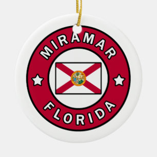 Miramar Florida Keramik Ornament