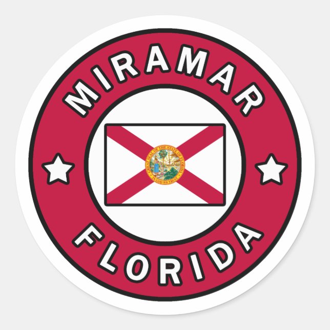 Miramar Florida Runder Aufkleber (Vorderseite)