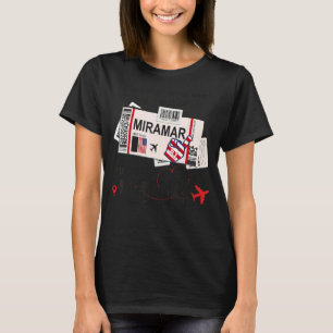 Miramar Girl Miramar Boarding Pass T-Shirt