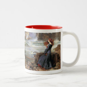 Miranda - der Sturm - John William Waterhouse Zweifarbige Tasse