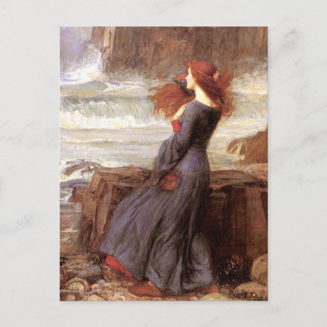 Miranda Der Tempel von John William Waterhouse Postkarte (Vorderseite)