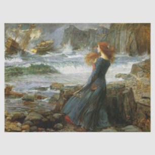 Miranda — Der Tempel von John William Waterhouse Seidenpapier