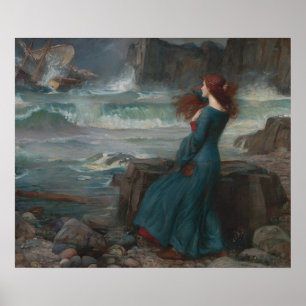 Miranda Tempest John William Waterhouse Art Poster