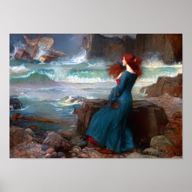 Miranda The Tempest John William Waterhouse Poster (Vorne)