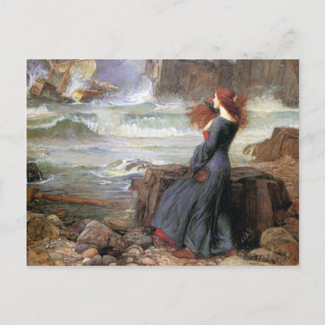 Miranda - The Tempest - John William Waterhouse Postkarte (Vorderseite)