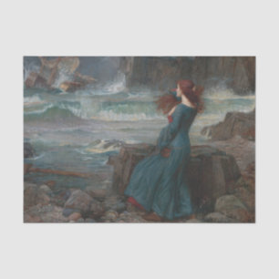 Miranda und der Sturm von John William Waterhouse Seidenpapier