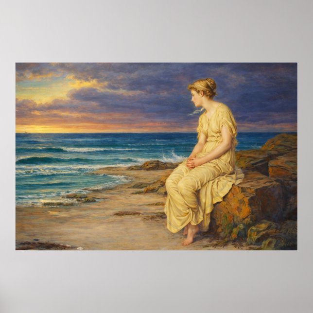 Miranda von John William Waterhouse Poster (Vorne)