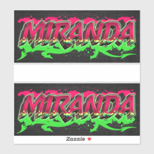 Miranda Vorname Name Graffiti Aufkleber Sticker