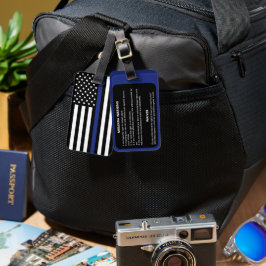 Miranda warnt Polizei-Flag Gepäckanhänger