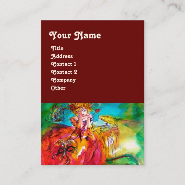 MIRANDOLINA / Darstellende Künste, Kostümbildner Visitenkarte (Vorderseite)