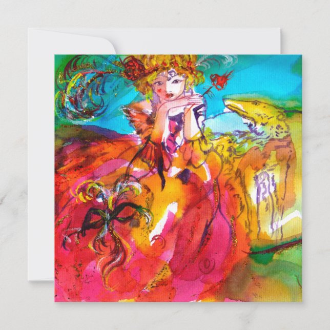 MIRANDOLINA, SWEET 16 MASQUERADE BALL, Herz Einladung (Vorderseite)