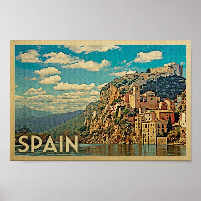 Miravet Spain Poster - Vintage Travel Print (Vorne)