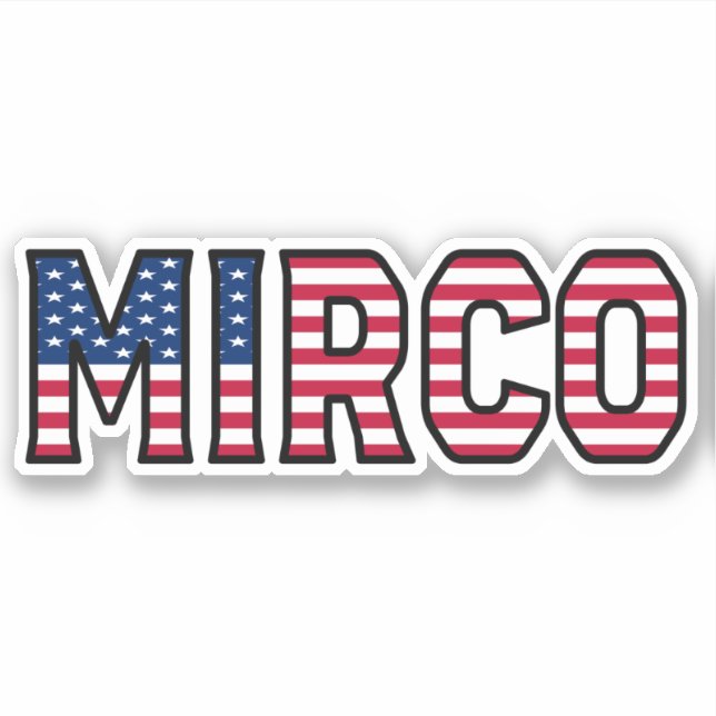Mirco Name Vorname USA Sticker Stickerset (Vorderseite)