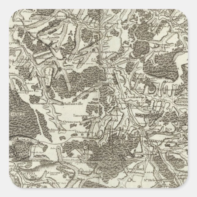 Mirecourt, Epinal Quadratischer Aufkleber (Vorderseite)