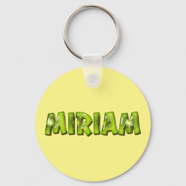 Miriam Name Kiwi Design Schlüsselanhänger (Vorderseite)