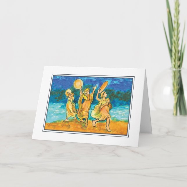 Miriams Passahfest-Lied Feiertagskarte (Vorderseite)