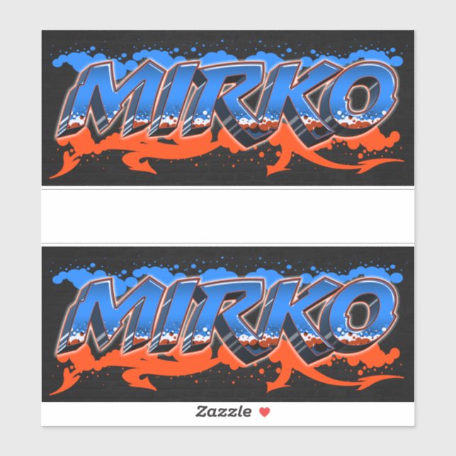 Mirko Vorname Name Graffiti Aufkleber Sticker (Blatt)