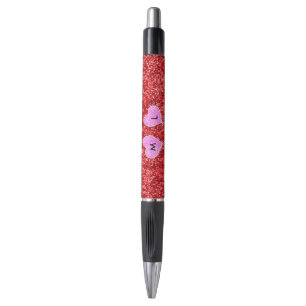 MIRLY PINK HEART RED GLITZER KUGELSCHREIBER