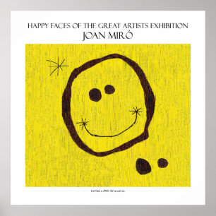 miro Happy Gesichtsplakat 11"x11" Poster
