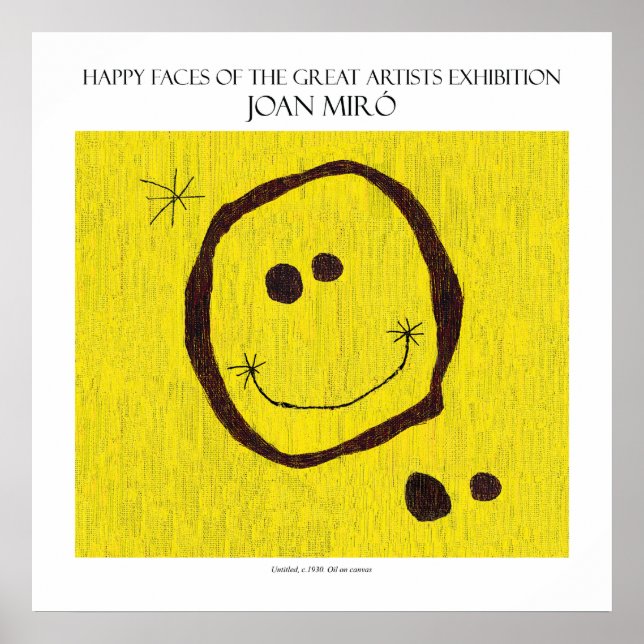miro Happy Gesichtsplakat 11"x11" Poster (Vorne)