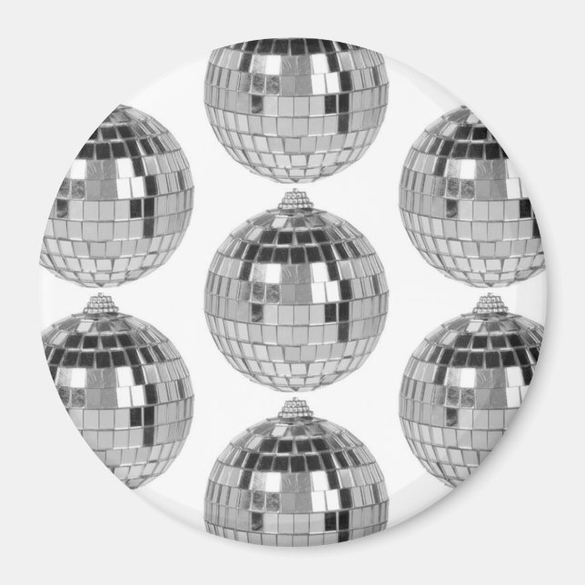 Mirror-Ball-Magnet, Glitzer-Ball-Magnet, Disco Magnet (Vorne)