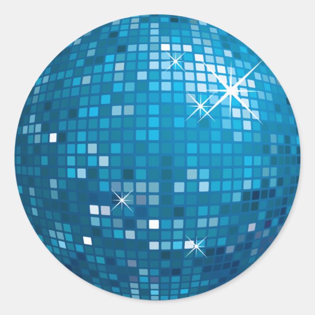 Mirror Ball Runder Aufkleber (Vorderseite)