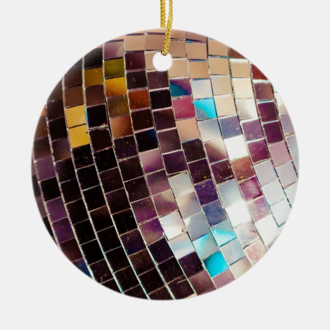 Mirror Disco Ball Keramik Ornament (Vorne)