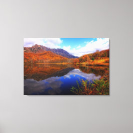 Mirror Lake Herbstlandschaft Reflektion Wasserfall Leinwanddruck