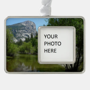 Mirror Lake I im Yosemite National Park Rahmen-Ornament Silber