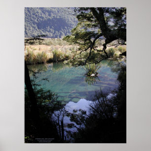 Mirror Lake, Neuseeland Poster