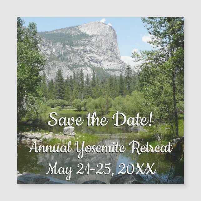 Mirror Lake View im Yosemite Nationalpark Magnetkarte (Vorderseite)