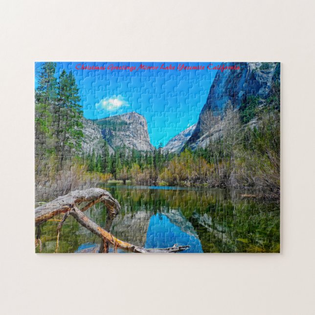 Mirror Lake Yosemite Weihnachtsgrüße Puzzle (Horizontal)