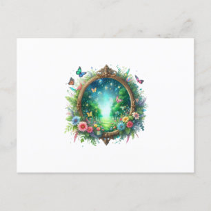 mirror magical letter postkarte