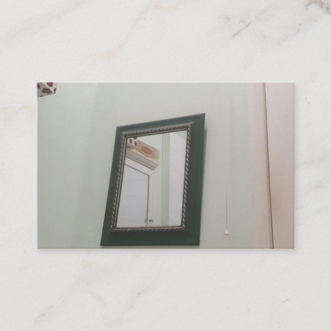 Mirror on the wall business card visitenkarte (Vorderseite)