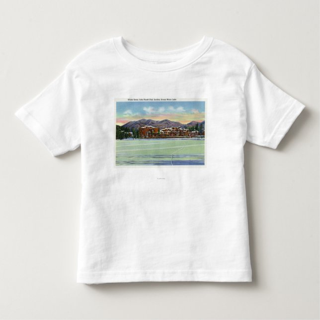 Mirror See-Ansicht des Lake Placid-Vereins herein Kleinkind T-shirt (Vorderseite)