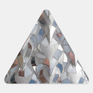 Mirror tiles White Temple, Chiang Rai Dreieckiger Aufkleber